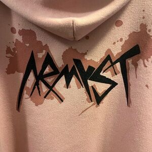 Pink Korean Streetwear, Jong Kook BTS, Hoodie-Graffiti Style artwork
